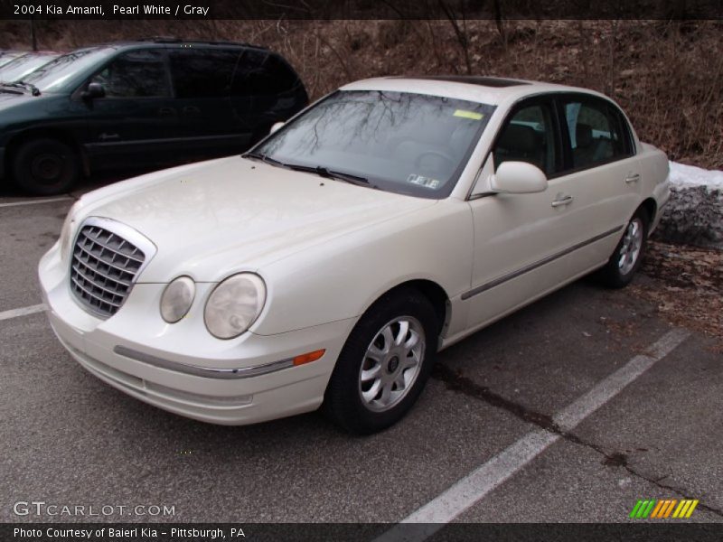 Pearl White / Gray 2004 Kia Amanti