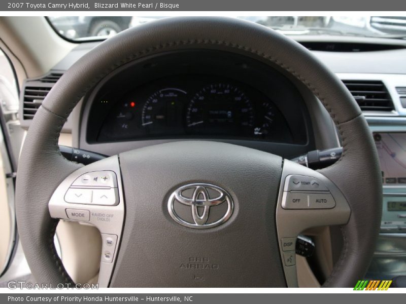 Blizzard White Pearl / Bisque 2007 Toyota Camry Hybrid