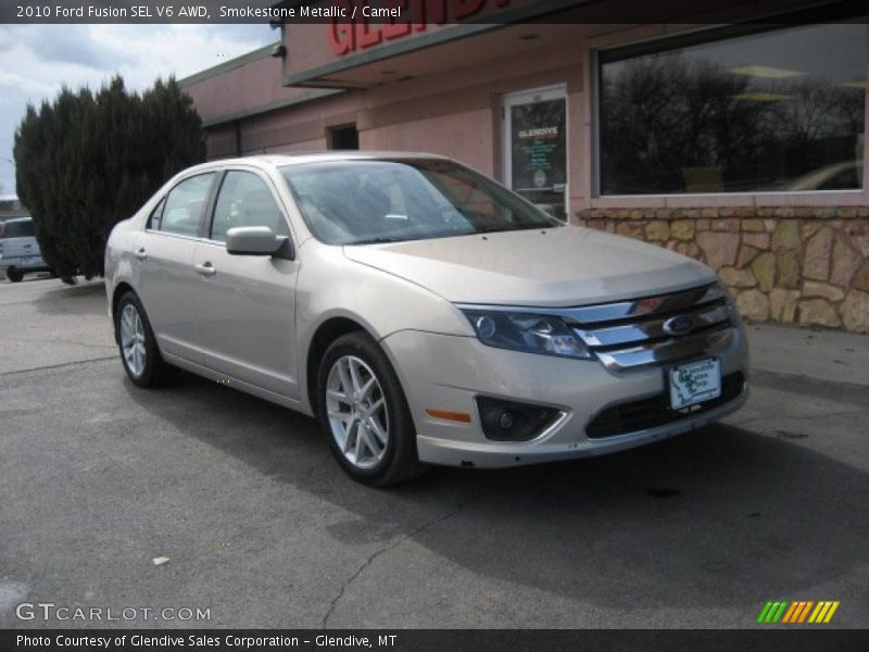 Smokestone Metallic / Camel 2010 Ford Fusion SEL V6 AWD