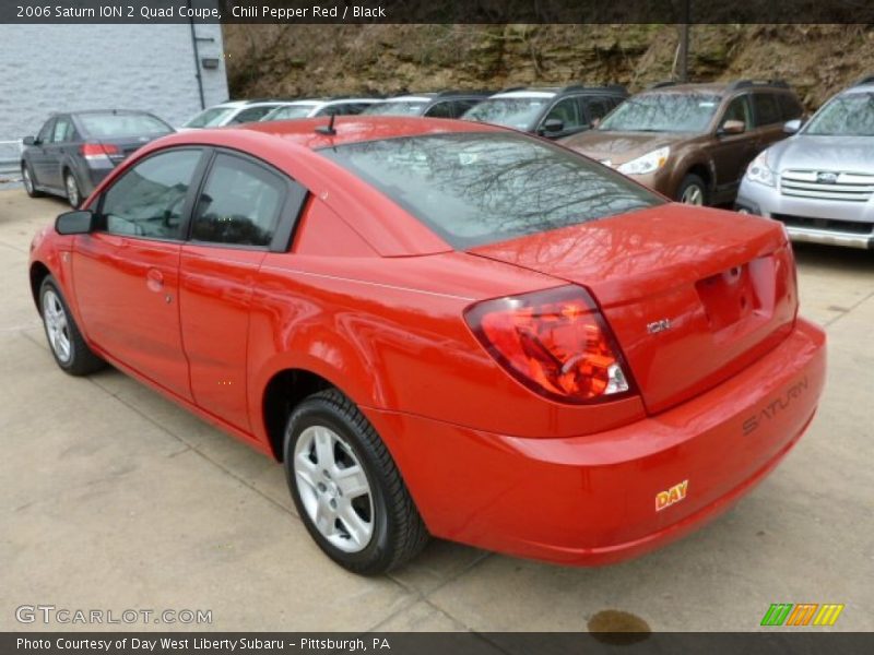 Chili Pepper Red / Black 2006 Saturn ION 2 Quad Coupe