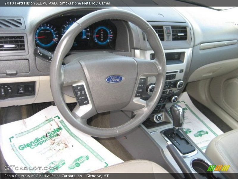 Smokestone Metallic / Camel 2010 Ford Fusion SEL V6 AWD