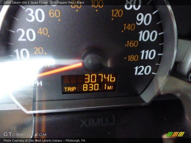 Chili Pepper Red / Black 2006 Saturn ION 2 Quad Coupe