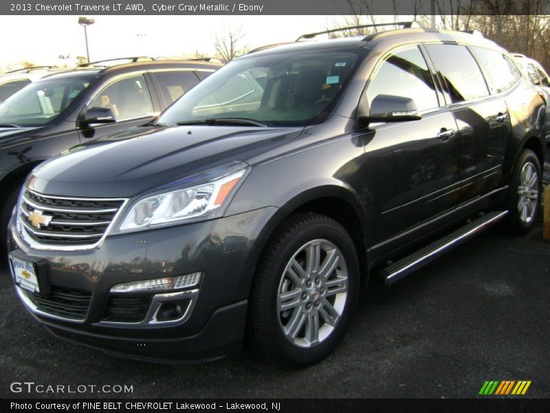 Cyber Gray Metallic / Ebony 2013 Chevrolet Traverse LT AWD