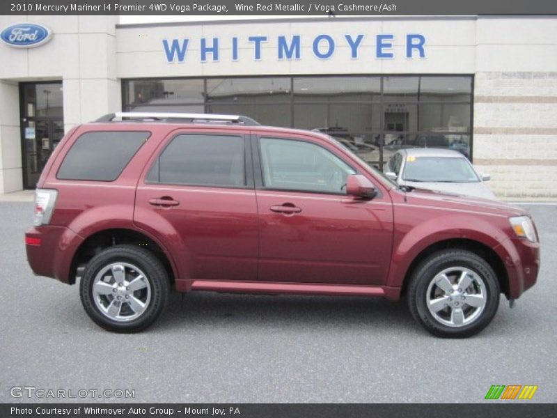 Wine Red Metallic / Voga Cashmere/Ash 2010 Mercury Mariner I4 Premier 4WD Voga Package