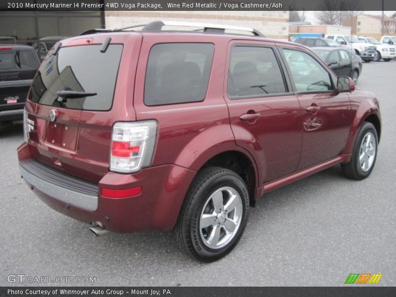 Wine Red Metallic / Voga Cashmere/Ash 2010 Mercury Mariner I4 Premier 4WD Voga Package
