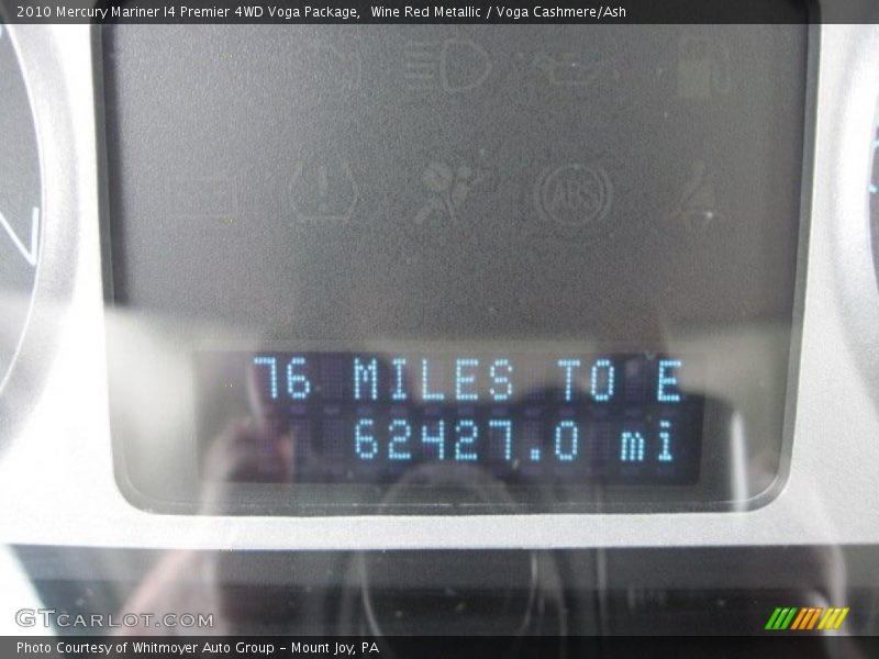 Wine Red Metallic / Voga Cashmere/Ash 2010 Mercury Mariner I4 Premier 4WD Voga Package