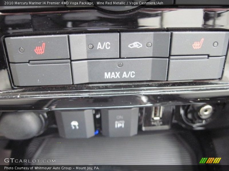 Controls of 2010 Mariner I4 Premier 4WD Voga Package