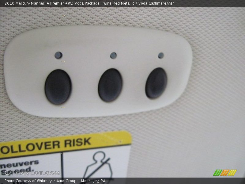 Wine Red Metallic / Voga Cashmere/Ash 2010 Mercury Mariner I4 Premier 4WD Voga Package