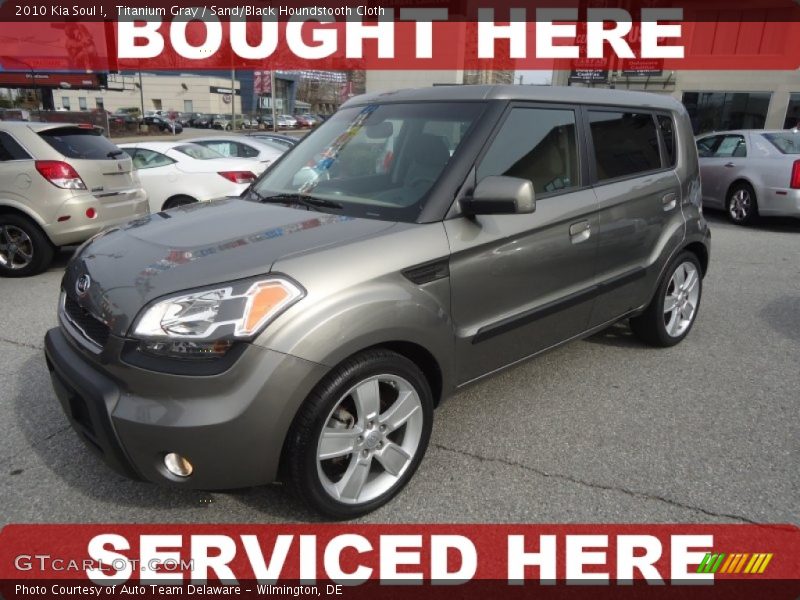 Titanium Gray / Sand/Black Houndstooth Cloth 2010 Kia Soul !