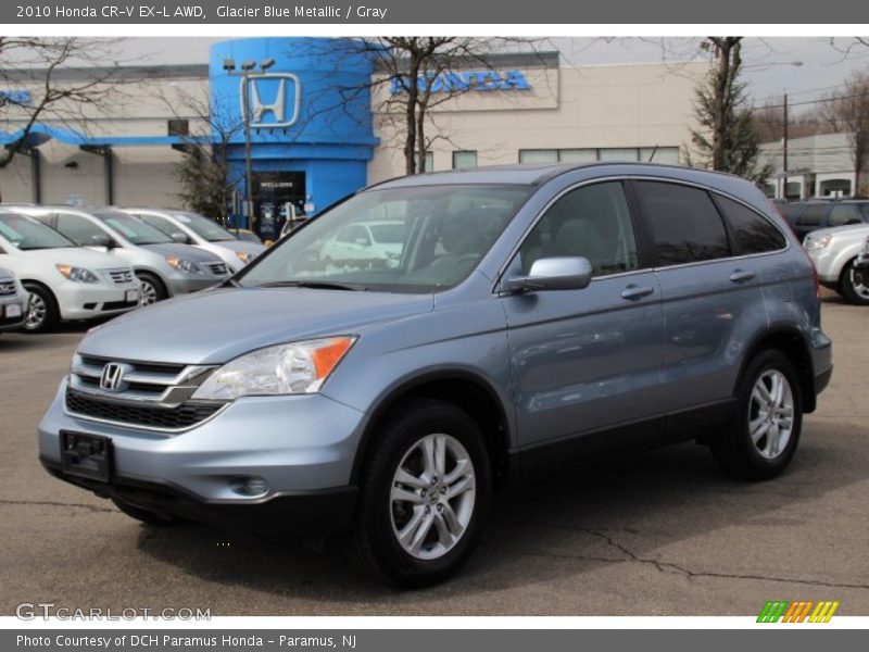 Glacier Blue Metallic / Gray 2010 Honda CR-V EX-L AWD