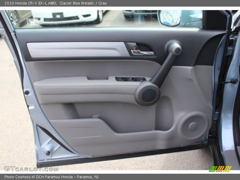 Glacier Blue Metallic / Gray 2010 Honda CR-V EX-L AWD