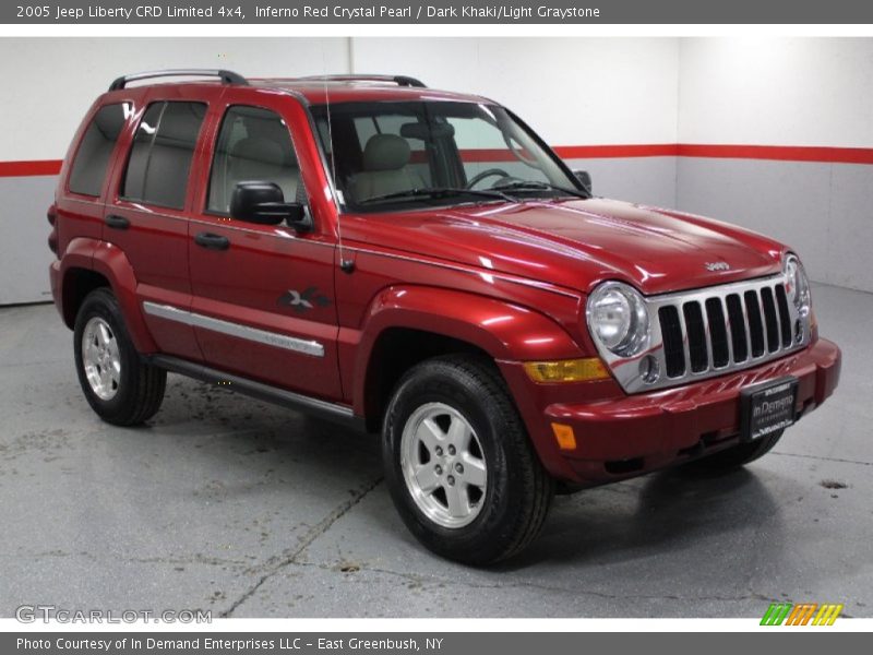 Inferno Red Crystal Pearl / Dark Khaki/Light Graystone 2005 Jeep Liberty CRD Limited 4x4