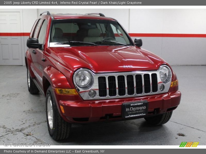 Inferno Red Crystal Pearl / Dark Khaki/Light Graystone 2005 Jeep Liberty CRD Limited 4x4