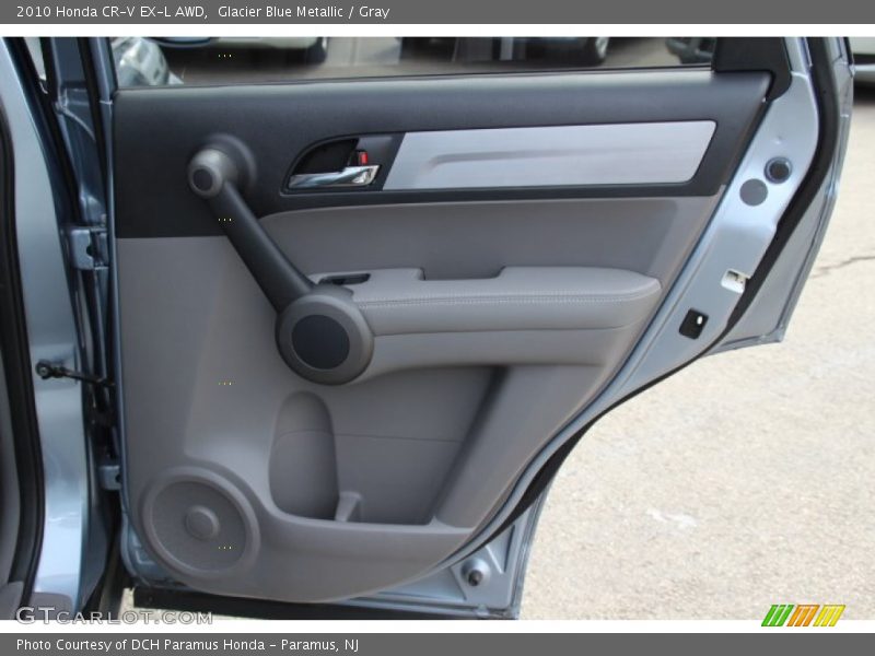 Glacier Blue Metallic / Gray 2010 Honda CR-V EX-L AWD