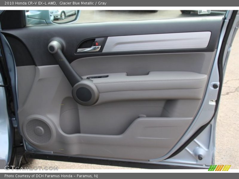 Glacier Blue Metallic / Gray 2010 Honda CR-V EX-L AWD