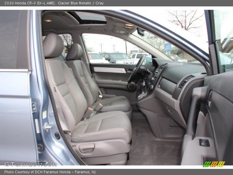 Glacier Blue Metallic / Gray 2010 Honda CR-V EX-L AWD