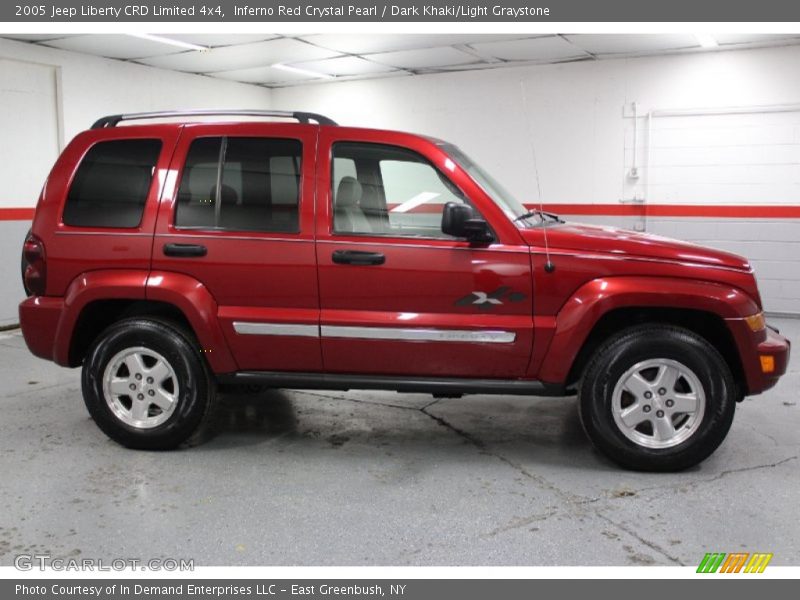 Inferno Red Crystal Pearl / Dark Khaki/Light Graystone 2005 Jeep Liberty CRD Limited 4x4