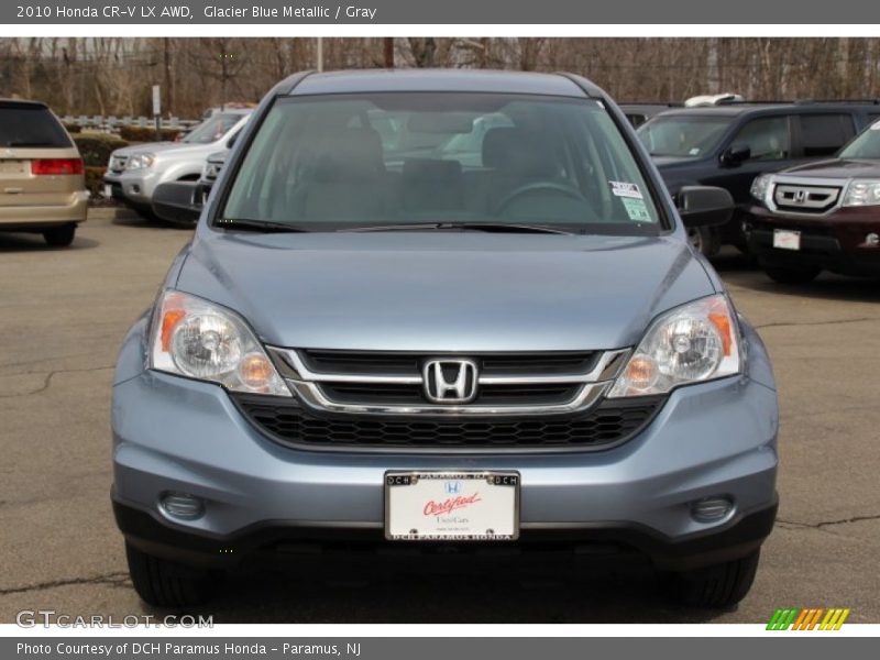 Glacier Blue Metallic / Gray 2010 Honda CR-V LX AWD