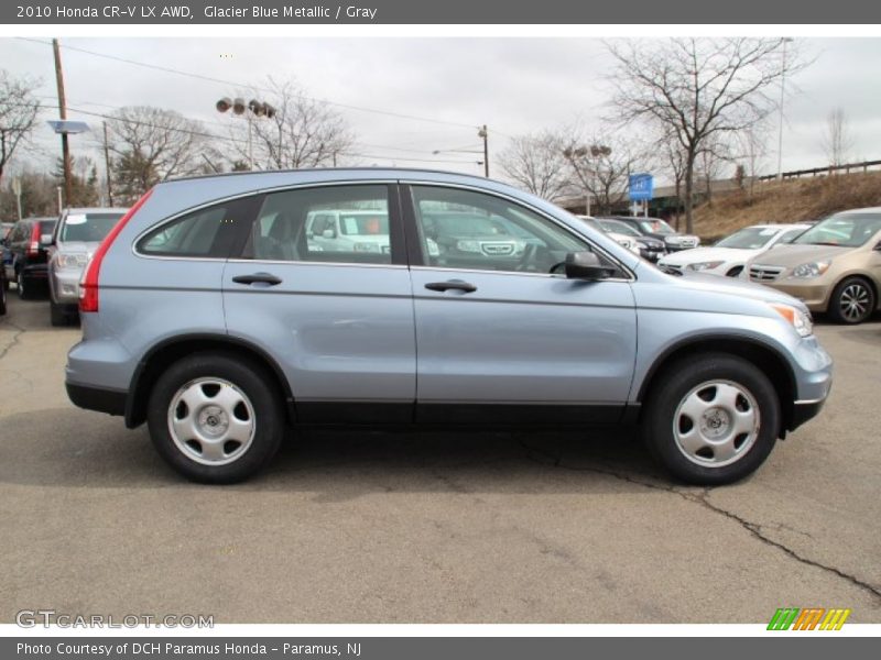 Glacier Blue Metallic / Gray 2010 Honda CR-V LX AWD