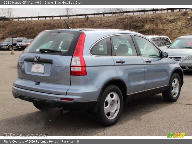 Glacier Blue Metallic / Gray 2010 Honda CR-V LX AWD