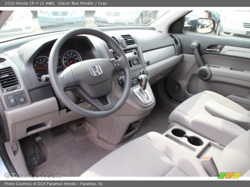 Glacier Blue Metallic / Gray 2010 Honda CR-V LX AWD