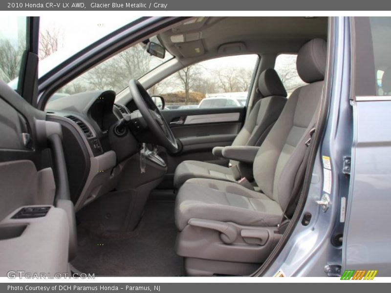 Glacier Blue Metallic / Gray 2010 Honda CR-V LX AWD