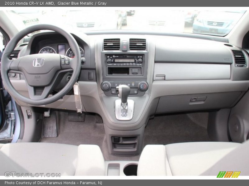 Glacier Blue Metallic / Gray 2010 Honda CR-V LX AWD