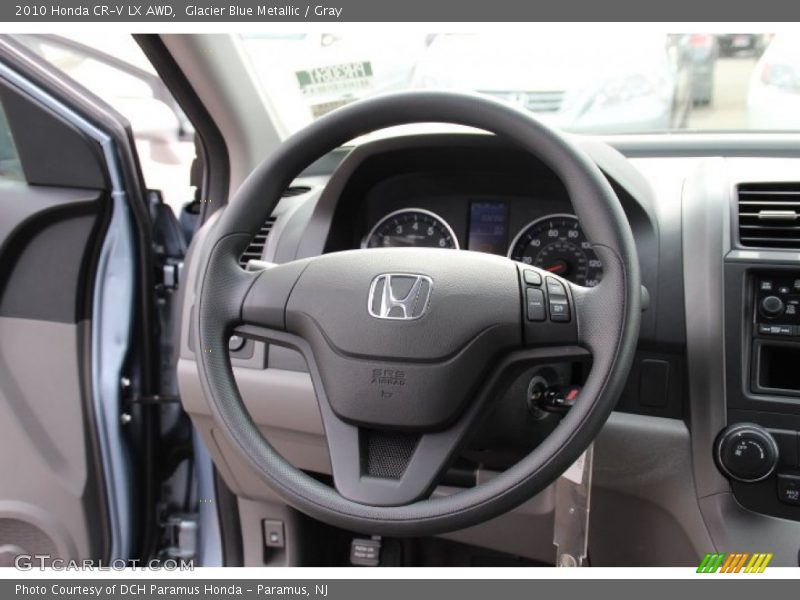 Glacier Blue Metallic / Gray 2010 Honda CR-V LX AWD