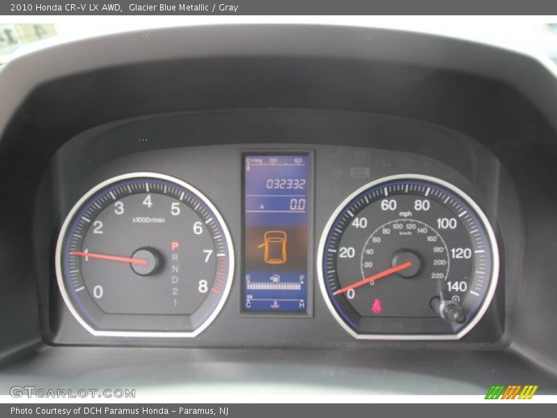 Glacier Blue Metallic / Gray 2010 Honda CR-V LX AWD