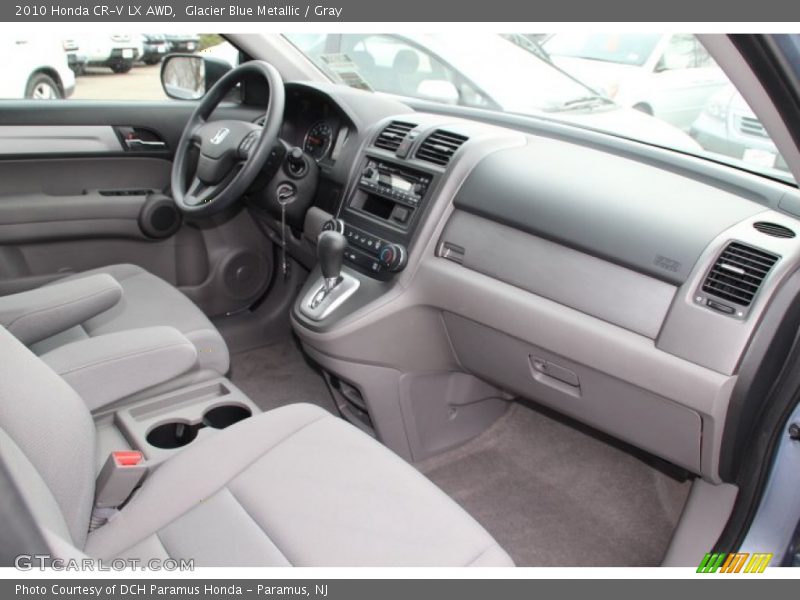 Glacier Blue Metallic / Gray 2010 Honda CR-V LX AWD