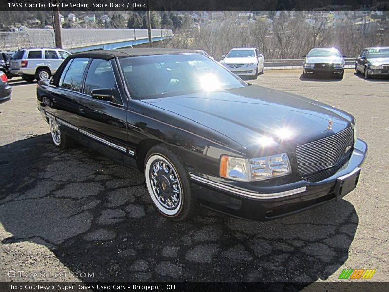 Sable Black / Black 1999 Cadillac DeVille Sedan