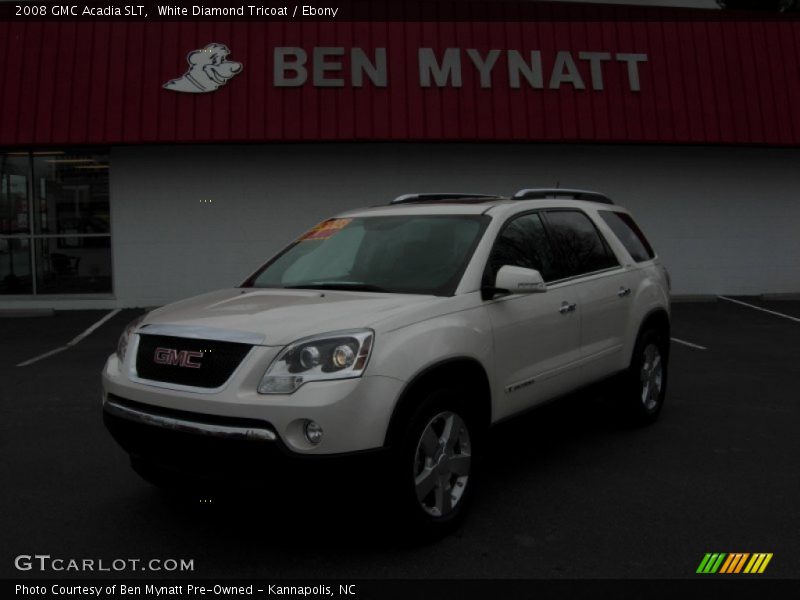 White Diamond Tricoat / Ebony 2008 GMC Acadia SLT