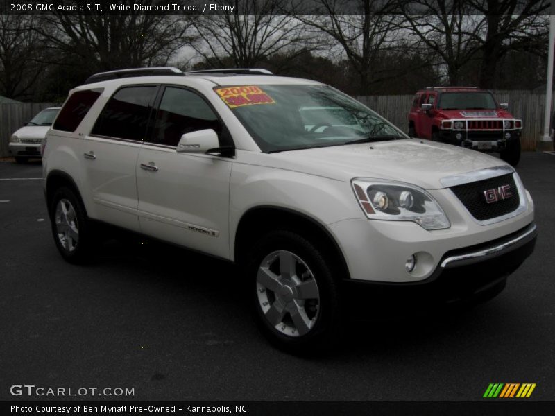 White Diamond Tricoat / Ebony 2008 GMC Acadia SLT