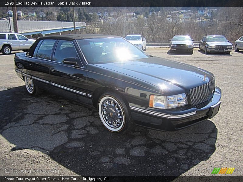 Sable Black / Black 1999 Cadillac DeVille Sedan