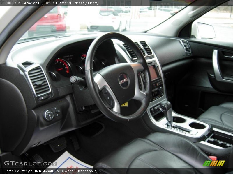 White Diamond Tricoat / Ebony 2008 GMC Acadia SLT