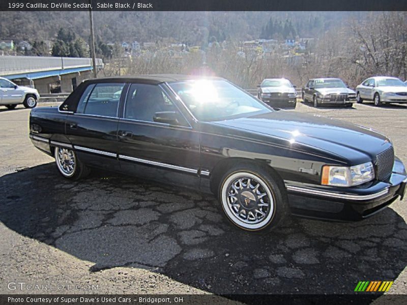 Sable Black / Black 1999 Cadillac DeVille Sedan