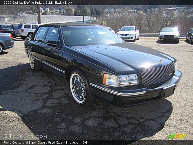 Sable Black / Black 1999 Cadillac DeVille Sedan