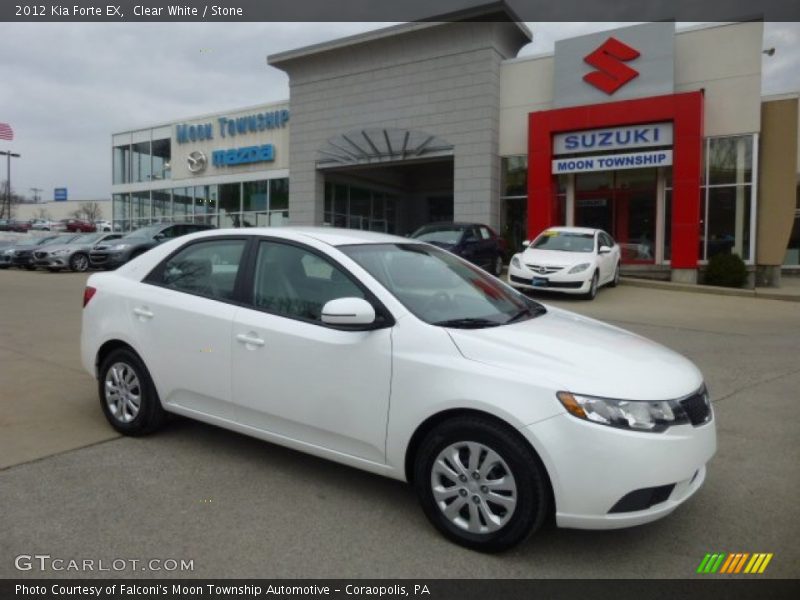 Clear White / Stone 2012 Kia Forte EX