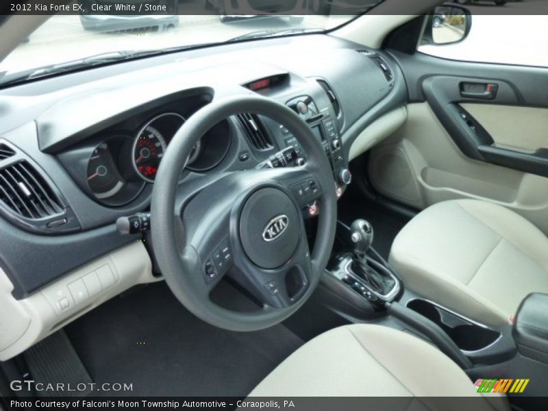 Clear White / Stone 2012 Kia Forte EX