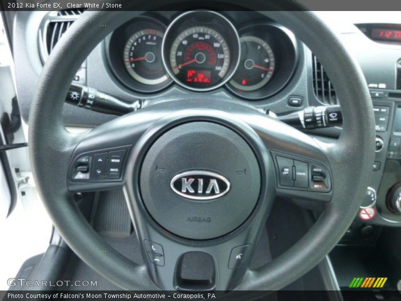 Clear White / Stone 2012 Kia Forte EX