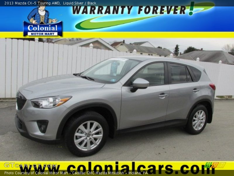 Liquid Silver / Black 2013 Mazda CX-5 Touring AWD