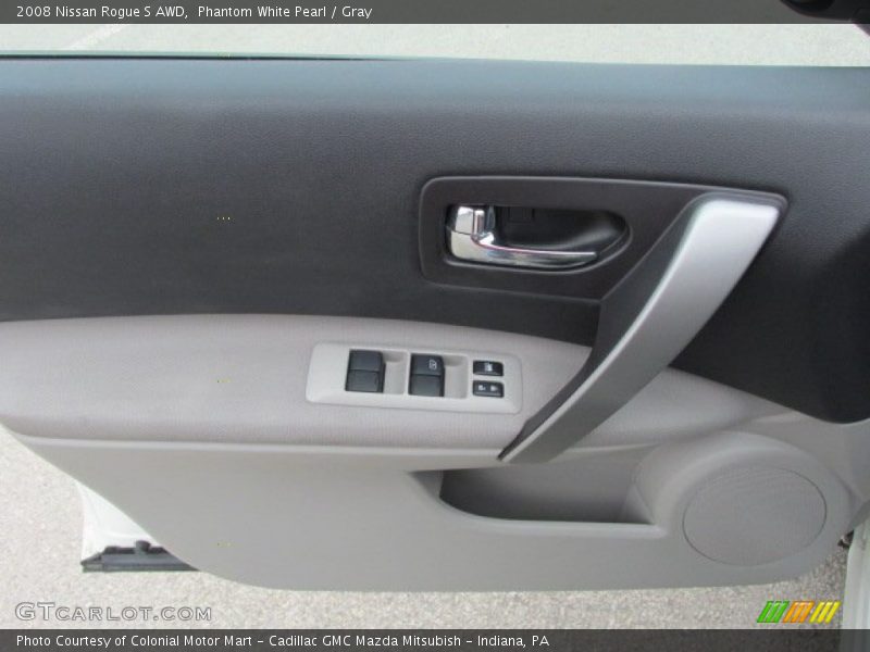 Phantom White Pearl / Gray 2008 Nissan Rogue S AWD