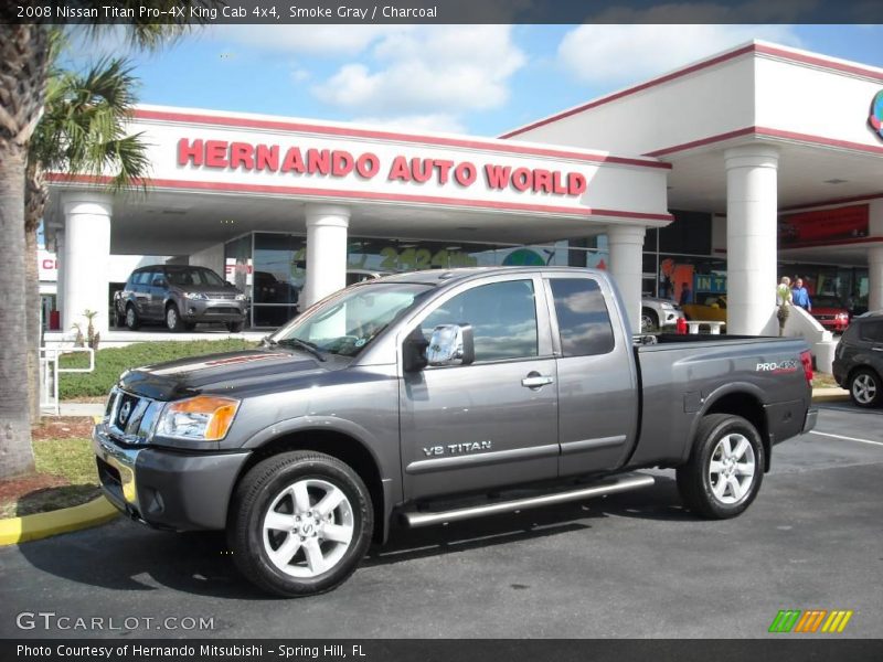 Smoke Gray / Charcoal 2008 Nissan Titan Pro-4X King Cab 4x4