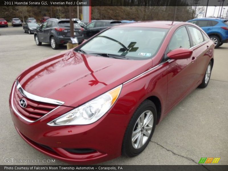 Venetian Red / Camel 2011 Hyundai Sonata GLS