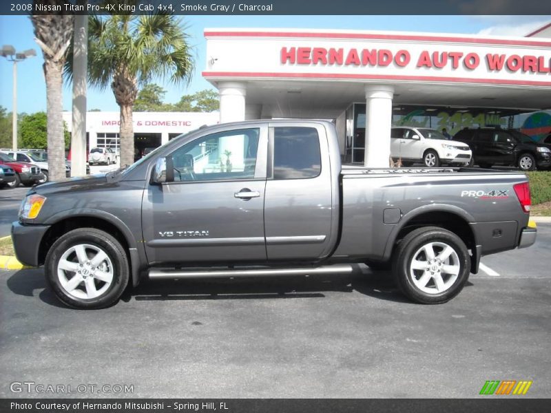 Smoke Gray / Charcoal 2008 Nissan Titan Pro-4X King Cab 4x4