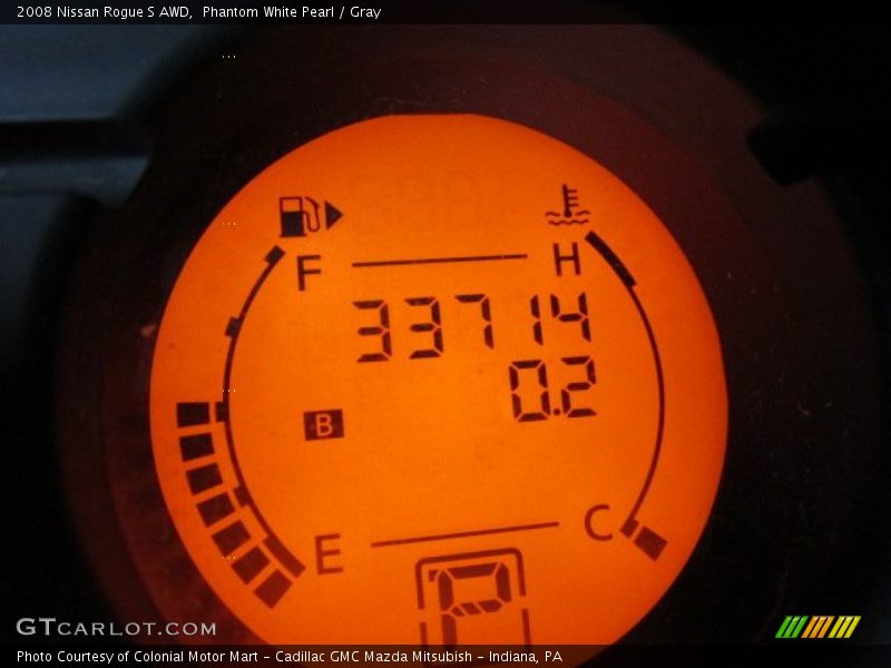 Phantom White Pearl / Gray 2008 Nissan Rogue S AWD