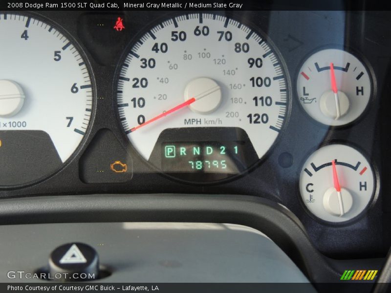 Mineral Gray Metallic / Medium Slate Gray 2008 Dodge Ram 1500 SLT Quad Cab