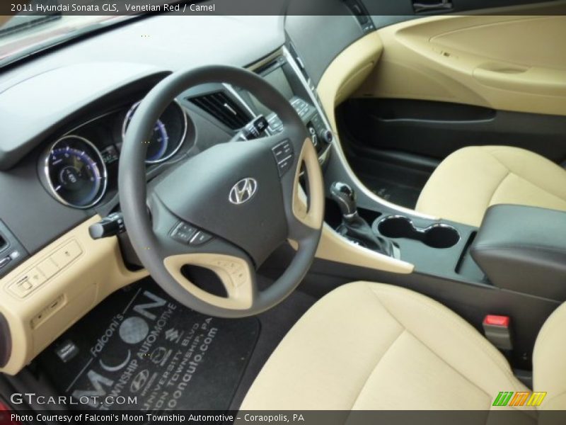 Venetian Red / Camel 2011 Hyundai Sonata GLS