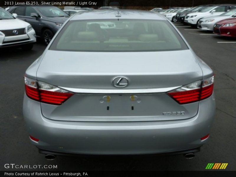 Silver Lining Metallic / Light Gray 2013 Lexus ES 350