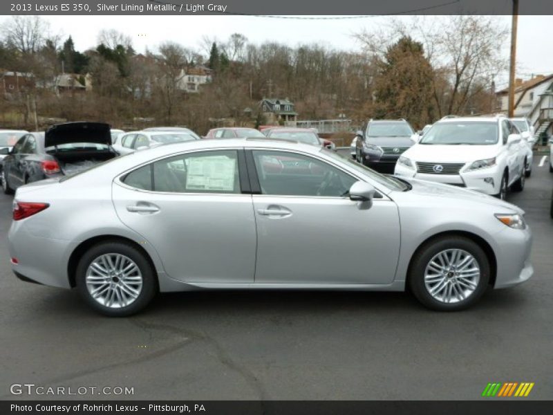 Silver Lining Metallic / Light Gray 2013 Lexus ES 350